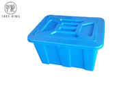 صناديق تخزين بلاستيكية عالية الكثافة مع اغطية دوللي للغسيل C614 95Kg تكويم