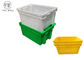 صناديق التعبئة البلاستيكية الملونة المثقبة من البلاستيك الصحي 630 * 420 * 315 ملم من HDPE