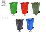 صناديق القمامة البلاستيكية الصلبة 240ltr ترفض مع اثنين من عجلات مطاطية HDPE
