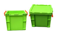 حاويات تجميع أوروبي مربعة الشكل باللون الأخضر مع أقفال مقفل لتخزين التوربيني