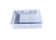 HDPE صواني بلاستيكية مثقبة قفص من البلاستيك قابلة للطي الخبز والأسماك 600 * 420 * 145