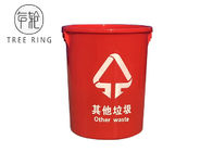 أحمر اللون 100L دلاء تخزين المواد الغذائية البلاستيكية مع اغطية والتعامل مع التعبئة والتغليف للأغذية الجافة