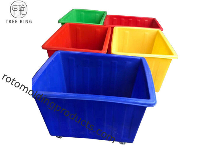 Rotomolding 80 غالون عربة الغسيل البلاستيكية على عجلات L850 * 560 * H850 مم K300-5 مخصص