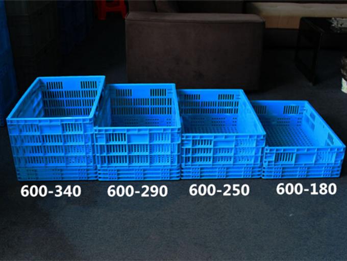 600 * 400 * 340 نوع شبكة الغذاء الصف البلاستيك قابلة للطي قابلة للطي للطي الصناديق